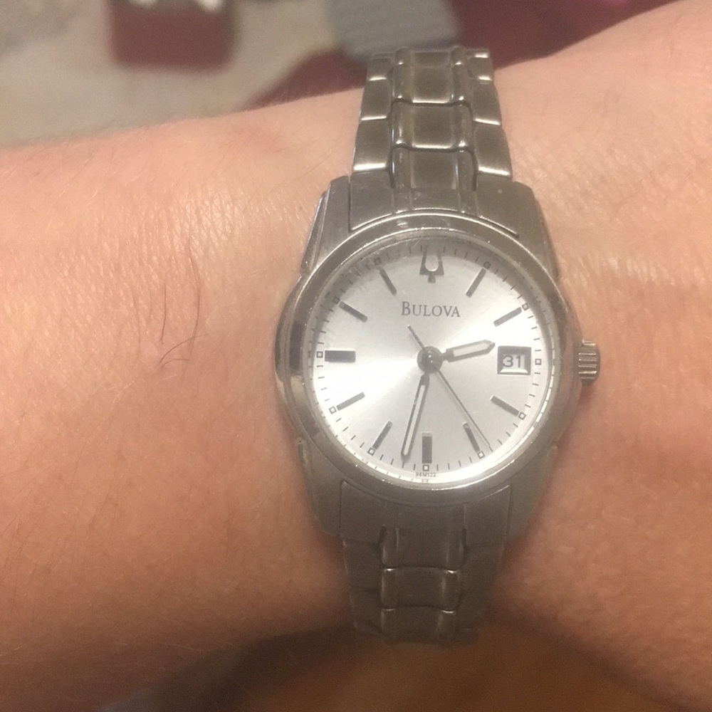 Bulova silver watch